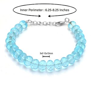 Handmade Unique Design Natural Hydro Gemstone Classic Fashionable Strand <b>Bracelet</b> 925 Sterling Silver Gemstone Women Jewelry - Product Image 2