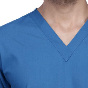 Tenues médicales personnalisées en tissu Dobby de coton extensible, blouses et chemises unisexes pour infirmières avec détection d'aiguilles - Product Image 5