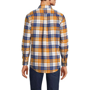 Chemise en flanelle à carreaux à manches longues pour homme, coupe classique, tenue décontractée, motif tissé - Product Image 2