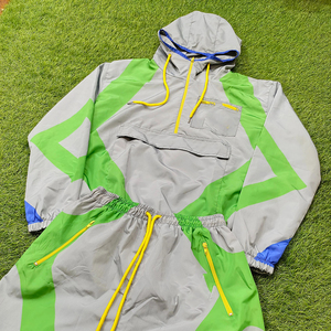 <b>Wind</b> <b>Breaker</b> Sets Windproof Men Polyester Nylon Windbreaker Short Tracksuit Zipper Jackets and Shorts Two Piece Set - Product Image 6