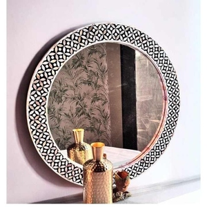 Unique Design Mother of Pearl Inlay <b>Mirror</b> Handmade Wooden Frame Decorative <b>Wall</b> <b>Mirror</b> - Product Image 4