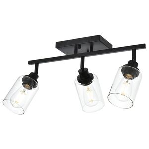 Kit di Illuminazione a Binario Nero Opaco a 3/4/5 Luci, Apparecchi di Illuminazione per Bagno e Faretti da Soffitto per Corridoio, Portico, Ingresso, Bagno, Ripostiglio - Product Image 1