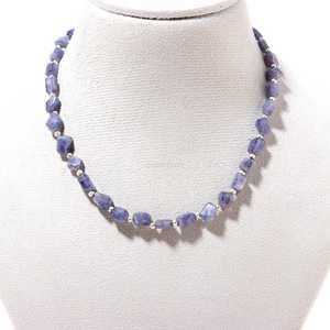 Collar de Iolita Natural Facetada con Cuentas, Joyería Artesanal de Iolita, Elegante Collar de Piedra de Nacimiento de Septiembre - Product Image 5
