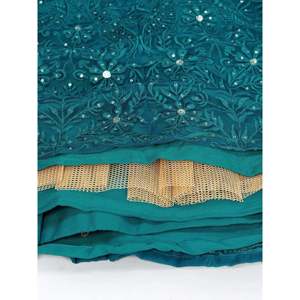 Teal Green Sequins Net Party Wear Lehenga Choli with Dupatta for <b>Wedding</b> - Product Image 3