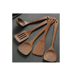 Ensemble de spatules en bois d'olivier faites à la main, outils de cuisine en bois faits à la main pour cuisiner, frire, remuer et servir - Product Image 1