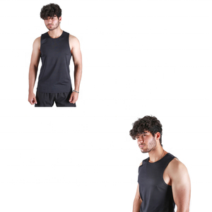 Débardeurs de fitness respirants pour hommes, en coton côtelé élastique tricoté, pour la musculation et le sport, style décontracté, meilleure vente - Product Image 2
