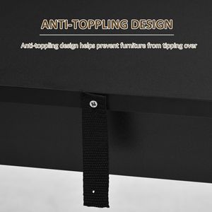 Tavolo da Bar Moderno Nero, Altezza Bancone, con 3 Ripiani Portaoggetti per Cucina, Sala da Pranzo, Soggiorno, Casa, Appartamento - Product Image 6