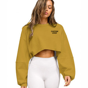 Conjunto de sudadera con capucha corta y cremallera, estilo vintage, con estampado personalizado y lavado ácido para mujer, ropa de calle a la moda. - Product Image 1
