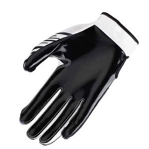 Custom Logo Black American Football Gloves Full Finger PU Leather Waterproof Non Slip <b>Sticky</b> Palm Outdoor Sport Training Gear - Product Image 5