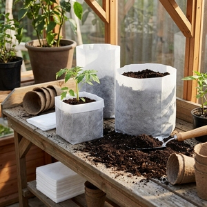 Breathable Felt Fabric Grow Bag 1 2 3 5 7 10 Gallon White Non Woven Nursery Bags Cocopeat Grow Bag for Coco Coir Garden - Product Image 5
