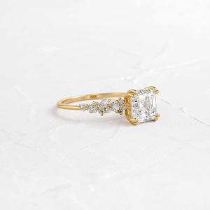 IGI/GIA Lab Grown Cut Diamond Vintage 14K Rose Gold Unisex Boda/Aniversario/Anillo de fiesta Anillo de compromiso de corte fino para Unisex - Product Image 3