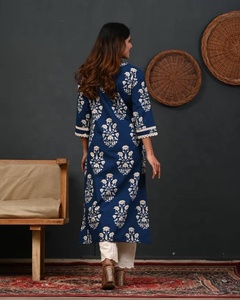 Women Cotton Straight Printed Kurti Soft Breathable <b>Kurta</b> for Office & Casual Use Stylish Ethnic Long <b>Kurta</b> for Ladies Trendy - Product Image 3