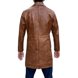 Manteau en cuir pour homme, style unique, haute qualité, en cuir véritable, vente en gros, logo personnalisé, vêtements d'extérieur d'hiver - Product Image 2