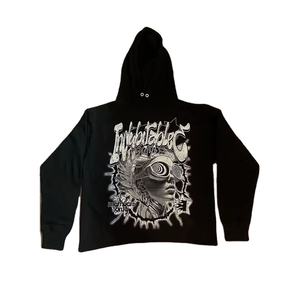 Sudadera con capucha térmica de alta calidad para hombre, impresión personalizada, transpirable, dobladillo crudo, estilo callejero para invierno, sudaderas Premium - Product Image 1