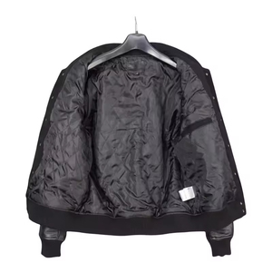 Veste de style universitaire pour homme, nouvelle collection, manches en cuir, corps en laine, vente en gros - Product Image 3