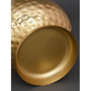 Macetero de Mesa de Metal Dorado Martillado de Lujo - Maceta Redonda Decorativa de Latón para Interiores con Soporte para Decoración del Hogar y Bodas - Product Image 6
