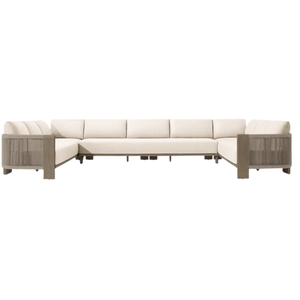 luxury The Langham Teak Outdoor <b>Sofa</b> Set Modern Resort Villa Patio Lounge Couch Furniture Collection - Product Image 6