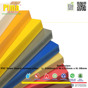 แผ่นโฟมพีวีซี WPC สีขาว หนา 8 มม. ทนทาน ความหนาแน่น 0.6 กรัม/ซม.³ แผ่นผนังโฆษณาโพลีไวนิลขยายตัว - Product Image 2