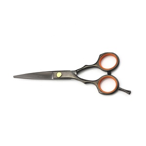 J2 Stainless Steel Barber Salon Hair Cutting Straight Scissors Black Plasma Color Unique Design Barber Shears Sharp Blade - Product Image 4