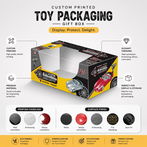 Custom Printed Toy Packaging Gift <b>Box</b> | Book Style Cardboard Drawer <b>Box</b> for Baby Toys Keepsakes Display and Storage Packaging - Product Image 6