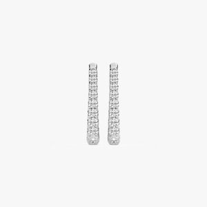 Pendientes de Aro con Diamantes Cultivados en Laboratorio, Corte Brillante Redondo, Graduados, con Certificación IGI, Color F, Oro - Product Image 6