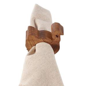 Handcrafted Modern Wooden Napkin Ring Holder Tissue Organizer Wedding <b>Dining</b> <b>Table</b> Decor <b>Set</b> of <b>4</b> Eco-Friendly - Product Image 1