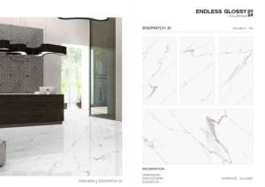 Baldosa de Porcelana Brillante de Lujo, Formato Grande 600x1200, Superficie Pulida Premium, para Paredes y Pisos, Uso Interior y Exterior Moderno - Product Image 3