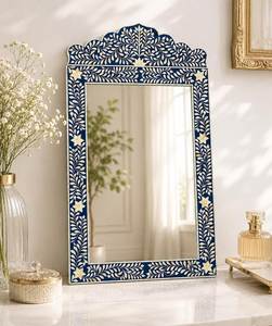 Decorative Modern Handmade Bone Mother Pearl Inlay Eco-Friendly Customizable Thickness Wall <b>Mirror</b> <b>Frame</b> - Product Image 1