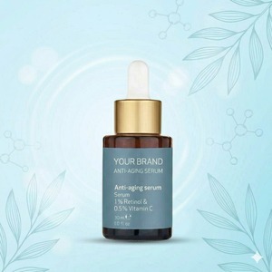 Vitamin C <b>Face</b> Serum with Hyaluronic Acid Retinol Niacinamide and Vitamin E Anti Aging Brightening Facial Skin Care Serum - Product Image 2