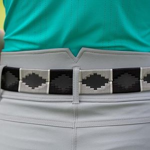 Equestrian Genuine Leather Polo Argentina <b>Belt</b> Black/Brown Customizable Size Embroidery Logo - Product Image 4