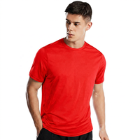 T-shirt vert à manches courtes et col en V pour homme, coupe classique, séchage rapide, 100 % polyester tissé, anti-plis numérique, vêtement de sport décontracté