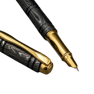 Stylo de luxe en métal avec corps à motifs décoratifs, clip de poche élégant, papeterie de bureau exécutive haut de gamme - Product Image 4