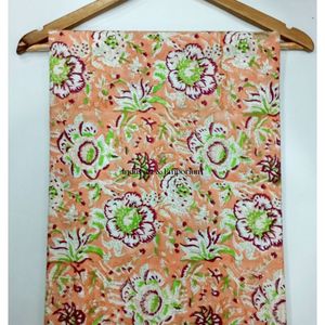 Tela de Algodón Cambray Estampada a Bloques 60x60, Tela de Algodón con Estampado Tradicional Jaipuri - Product Image 6