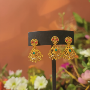 Jada Billai Matte Gold Fine Dangle Earrings - Product Image 3