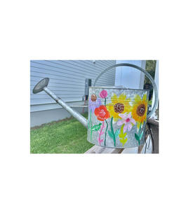 Canette d'eau galvanisée au design en émail de qualité supérieure, idéale pour la décoration intérieure extérieure à thème rustique et l'arrosage efficace des plantes - Product Image 3