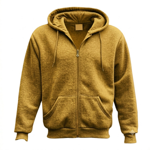 Sweat à capuche zippé pour homme, 100% coton, coupe classique, tissu polaire doux, anti-rétrécissement, meilleure qualité, toutes couleurs disponibles, meilleur prix, faible MOQ - Product Image 1