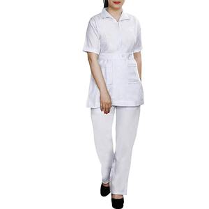Tenues d'infirmières à manches courtes brodées sur mesure, ensembles d'uniformes d'hôpital respirants, blouses médicales décontractées pour femmes, Pakistan - Product Image 3