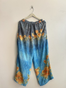Indian Gypsy Silk <b>Harem</b> Pants Vintage Tie Dye Hand Embroidery Elastic Waist Yoga Comfortable <b>Trouser</b> Pajama - Product Image 4