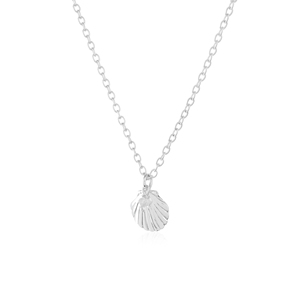 Collar de Conchas Marinas para Mujer |   Colgante de Concha de Vieira de Plata de Ley 925 con Cuentas de Piedras Preciosas para Compromiso, Boda y Fiesta - Product Image 2