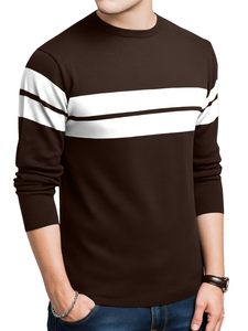 T-shirt à manches longues en tricot pour homme, imprimé uni automne, respirant, séchage rapide, logo personnalisable, style décontracté - Product Image 2