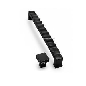 Contemporary Brass Metal High quality Cabinet Bar Handle <b>with</b> Square Knob Durable Design for Kitchen Furniture - Product Image 3