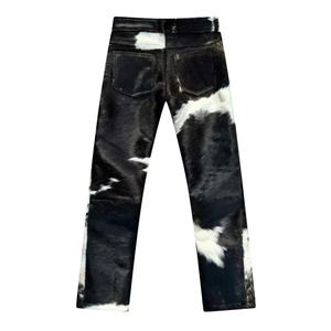 Pantalon en cuir pour homme de haute qualité avec une coupe slim moderne, taille flexible, toucher confortable, matière durable - Product Image 2