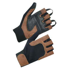 Wholesale Wheelchair User Weight Lifting Cycling Gloves Full Finger Non-Slip Antique Brown Sheep Grain Leather Sports Outdoor - Product Image 3