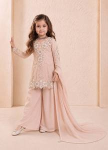 Exclusive Trendy Wedding Season Sequence Embroidery Worked <b>Top</b> Palazzo & Dupatta-TENNECY Party Style Quick Dry - Product Image 2