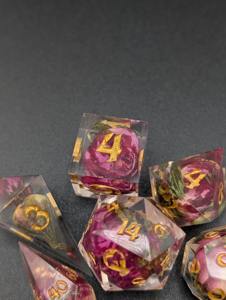 Jeu de dés en résine écologique, dés polyédriques en résine non toxique pour joueurs professionnels, dés de jeu de rôle de haute précision pour jeux de table - Product Image 4