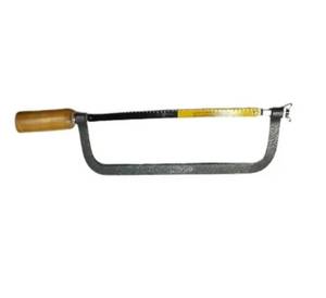 Heavy-Duty 12-Inch Fixed Hacksaw Frame with Wooden Handle Professional High-Carbon Steel Metal Cutting <b>Saw</b> Industrial Grade - Product Image 2