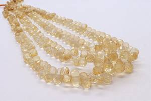 Cuentas de Citrino Natural AAA Facetadas en Forma de Lágrima 4x6-7x9 MM, Cuentas de Citrino en Forma de Gota de 20 Pulgadas, Cuentas de Citrino Facetadas en Forma de Lágrima al por Mayor - Product Image 3