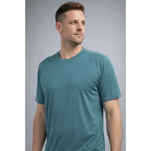 Camiseta Deportiva de Manga Corta para Hombre, Corte Regular, Spandex Frío, OEM ODM, Tops Activos - Product Image 1