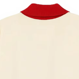 Custom Logo Embroidered Double Breasted Knitted V-Neck <b>Cardigan</b> <b>Sweater</b> Women's Full Sleeve Contrast Color Casual Style - Product Image 5