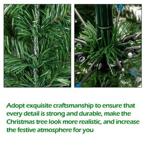 Albero di Natale Artificiale Bianco Innevato da 2,1 m con 920 Rami e Pigne per Decorazioni Domestiche (YJ) - Product Image 2
